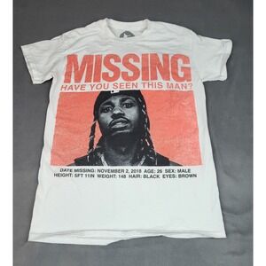 Metro Boomin Hip Hop Shirt Mens Small White 5th Anniversary Missing Not All Hero